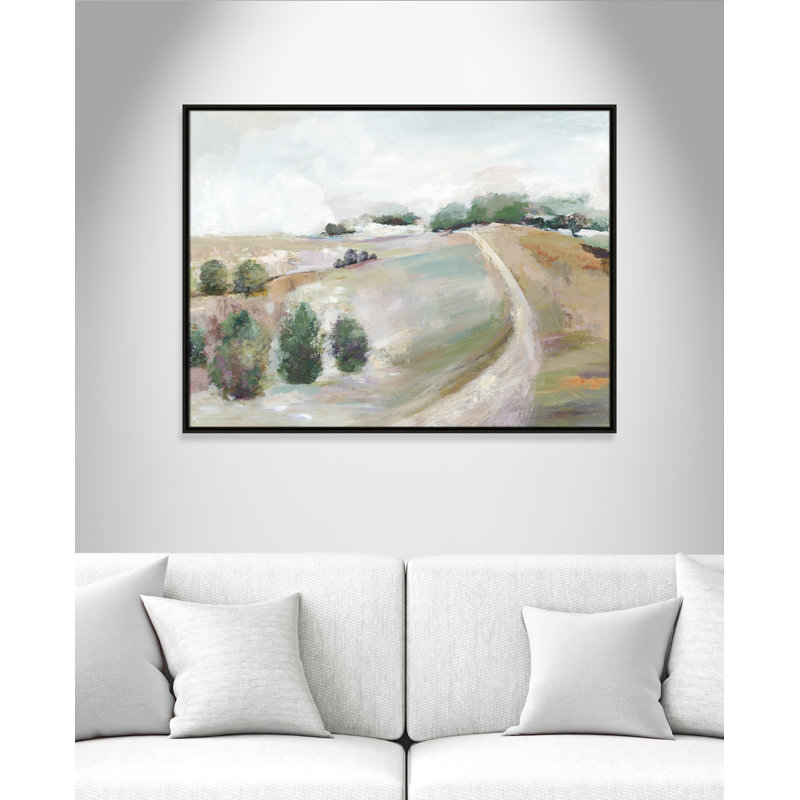 Kel Country Road Hill by Allison Pearce - Floater Frame Print on Canvas, 31.5" H x 41.5" W, Espresso