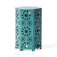 Tables d'appoint - 2, style, fer, bleu sarcelle craquelé, ajoute de la beauté à l'espace extérieur, aucune table d'assemblage requise