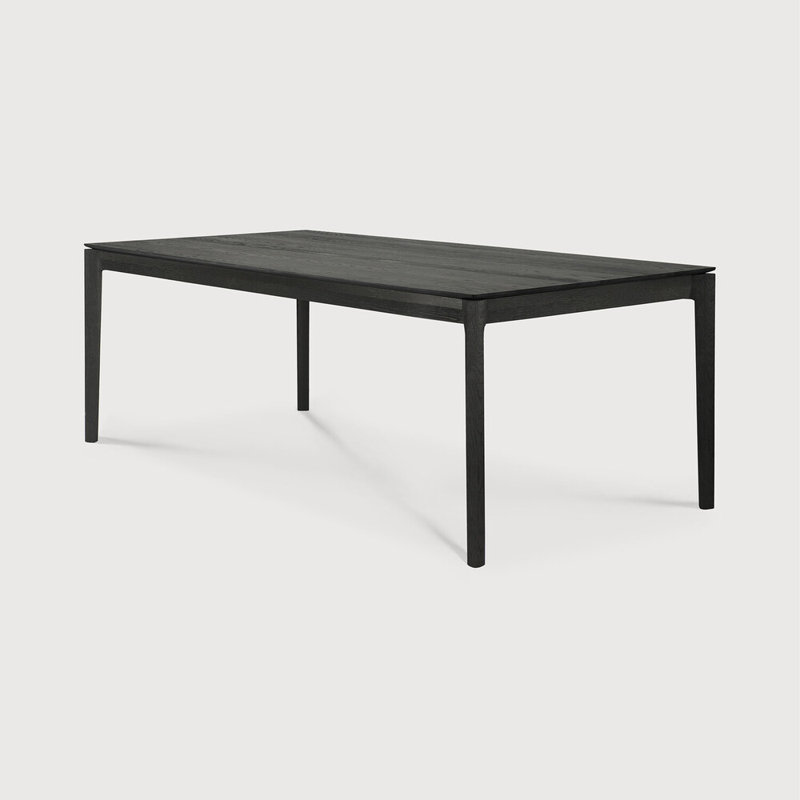 Bok Solid Wood Dining Table, Black, 30"H x 63"L x 31.5"W