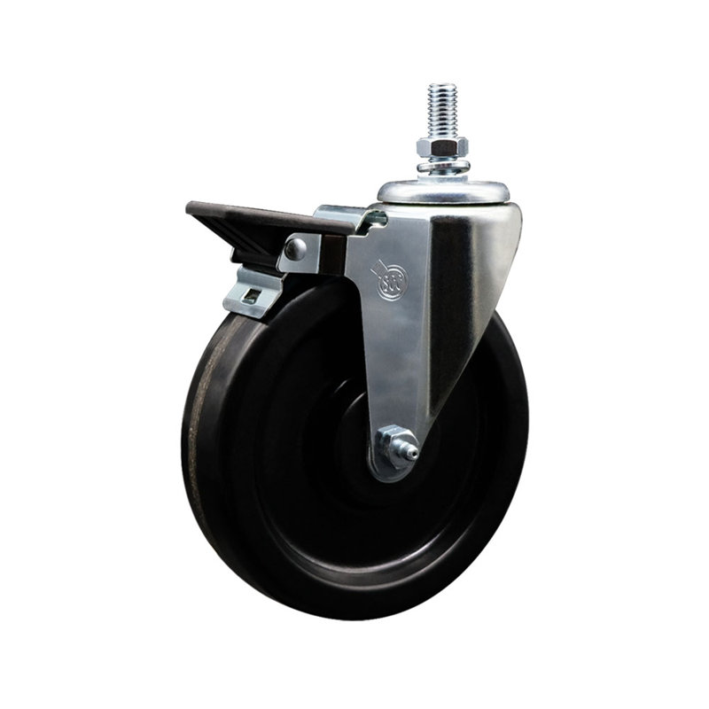 Ensemble de roulettes pivotantes sur roulettes à tige filetée de 12 mm