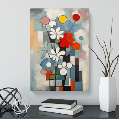 Dheftera Flowers Bauhaus Vol.4 - Wrapped Canvas Print