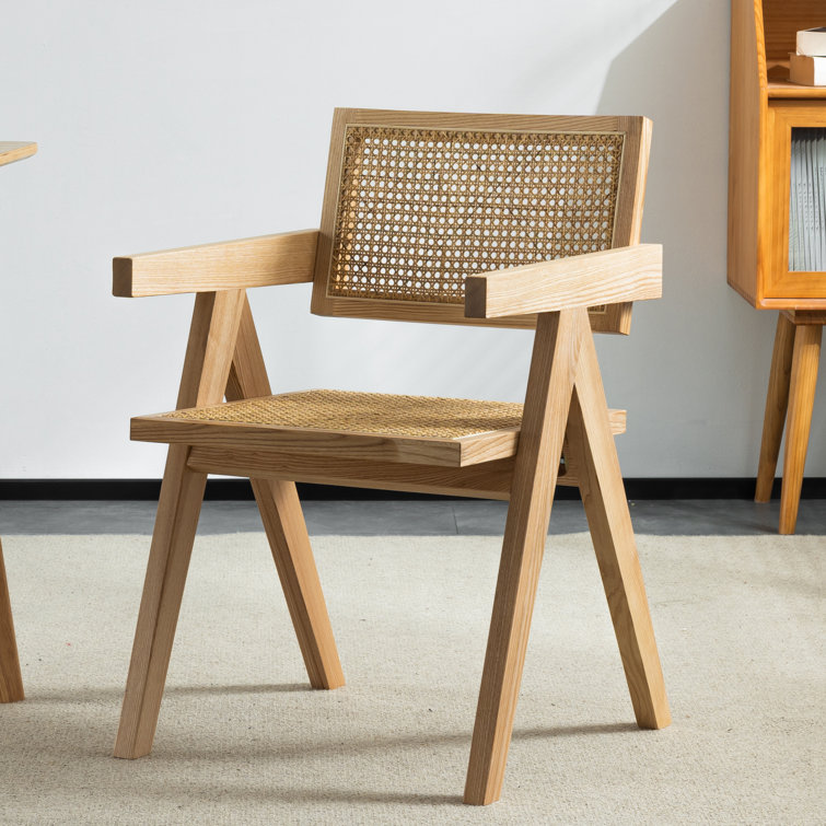 Kopstal Solid Wood Arm Chair (PICTURE FOR REFERENCE-COLOR IS BLACK AND TAN)