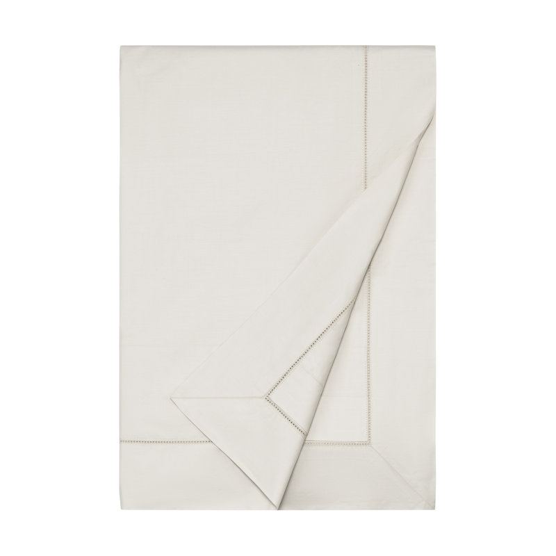 Perla Egyptian-Quality Cotton Duvet Cover, California King Duvet Cover, Ivory