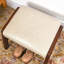 37cm Wide Faux Leather Solid Colour Footstool Ottoman-105527974