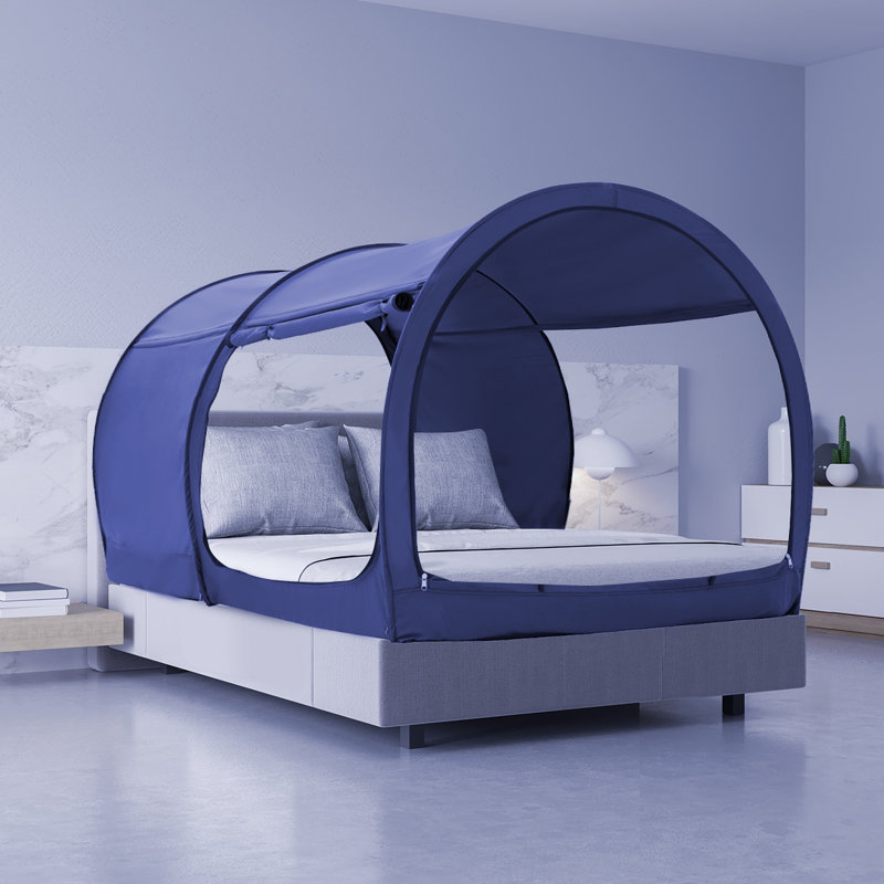 Navy Blue Polyester Twin Bed Tent Canopy