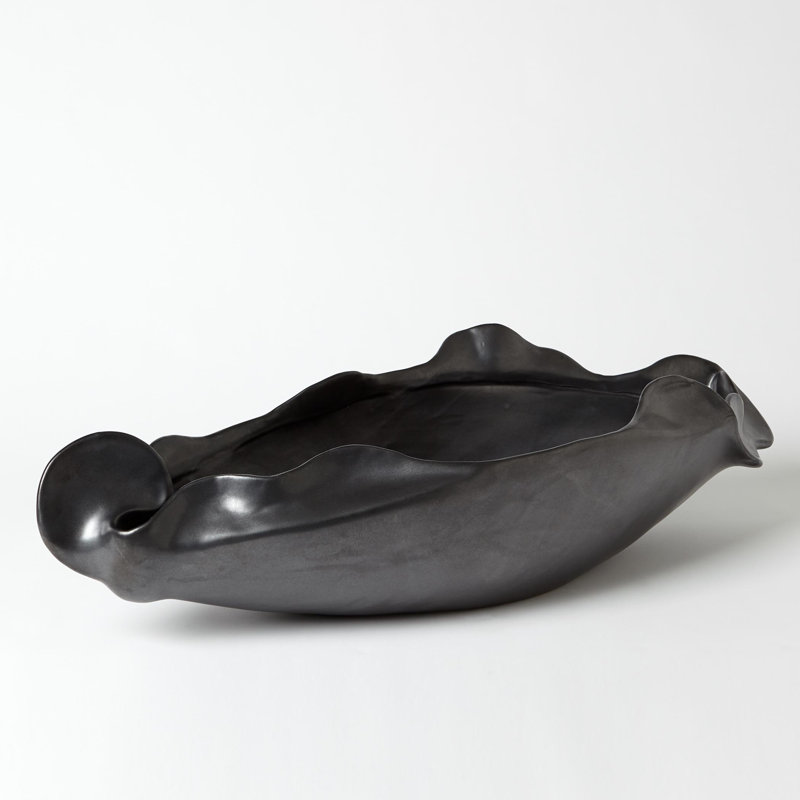 Free Form Bowl-Graphite, 7" H x 29" W x 11" D