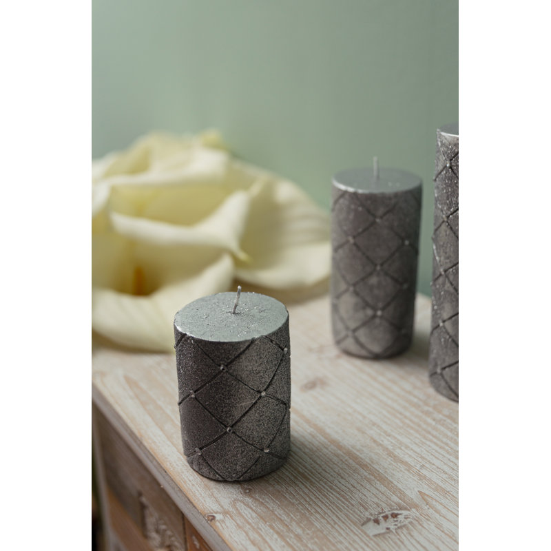 Pillar Candle, 10cm H x 7cm W x 7cm D