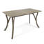 Table de salle à manger d'extérieur rectangulaire en bois massif 59 pouces, finition teck-1820111419