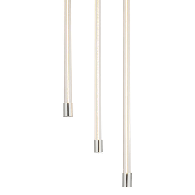 Motif 3 - Light LED Pendant, 20.625" H x 5.5" W x 5.5" D, Chrome