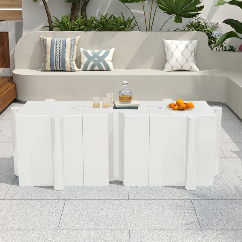 Ensemble de 3 pièces de casse-tête artistique (table incluse seulement), Blanc