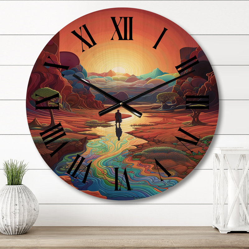 Horloge murale en bois massif Susila, Moyenne