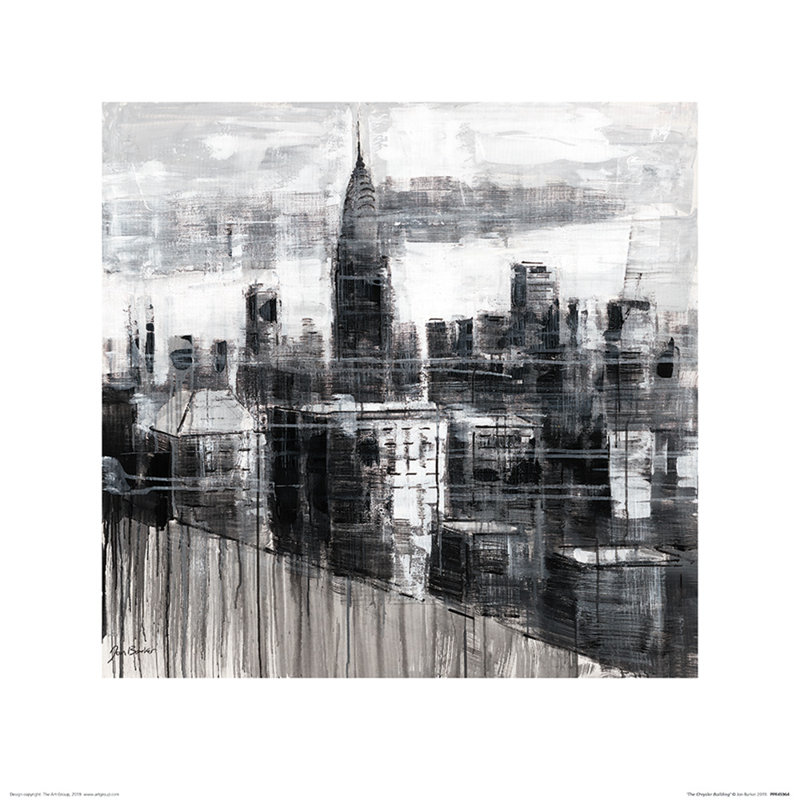 The Chrysler Building by Jon Barker - No Frame Painting, 40 cm H x 40 cm W x 0.01 cm D