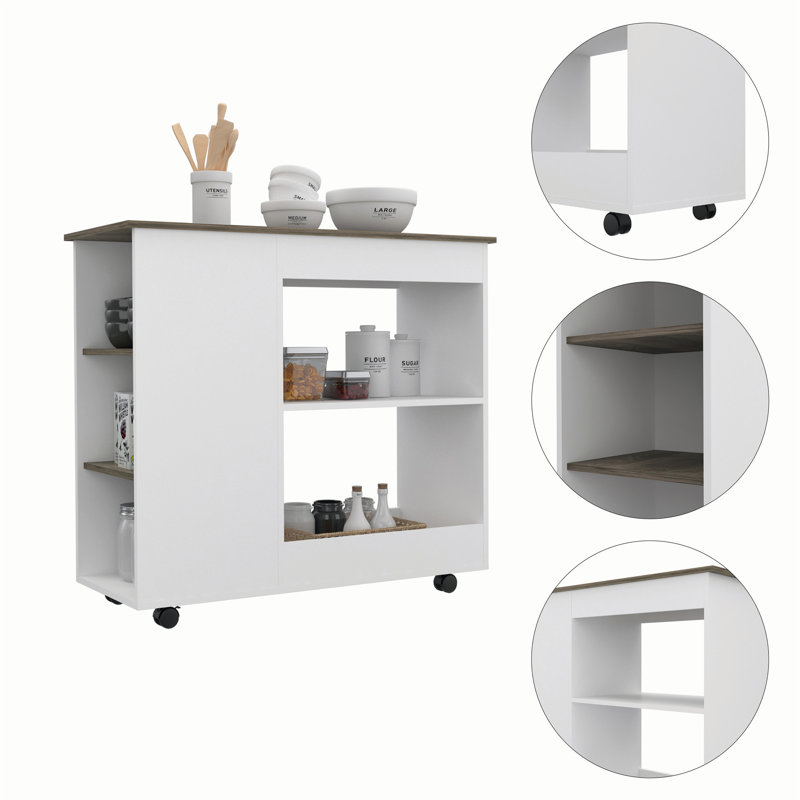 Versatile Kitchen Cart with Abundant Storage and Mobility for Culinary Spaces