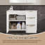 Meuble-lavabo flottant avec lavabo et armoire à pharmacie avec lumière DEL-1387967727-1387967726