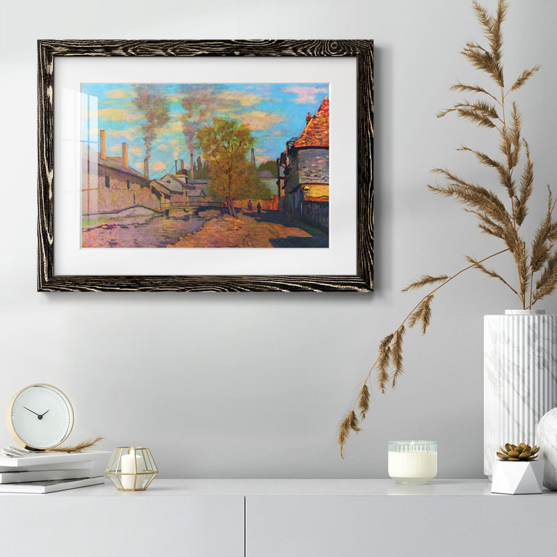 Le ruisseau de Robec par Claude Monet, Noir, H 26 po x l 38 po
