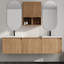 Ensemble de meuble-lavabo double 72 po avec plateau de meuble-lavabo en résine 72 po et armoires murales de salle de bain 12 po-234242438