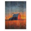 Barnyard In Winter Countryside Landscape I - Impression sur bois de grange - sur bois de pin naturel-1589228178