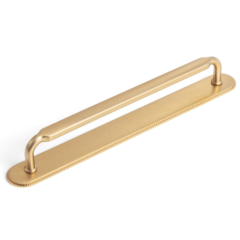 Ensemble de poignées de bar classiques avec contre-plaque (G019), 7 3/5", Bronze champagne