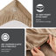 Ensemble de draps 3 pièces de couleur taupe - 100%, ultra doux avec une touche luxueuse, comprend des draps-housse plats et une taie d'oreiller, peut accueillir jusqu'à 16 po de matelas, pour une expérience de literie douillette, brossé des deux côtés,