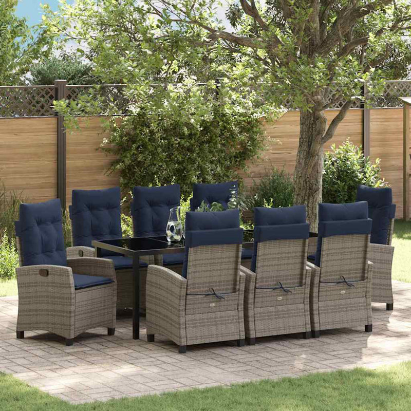 8 - Person Patio Dining Set with Rectangular Table
