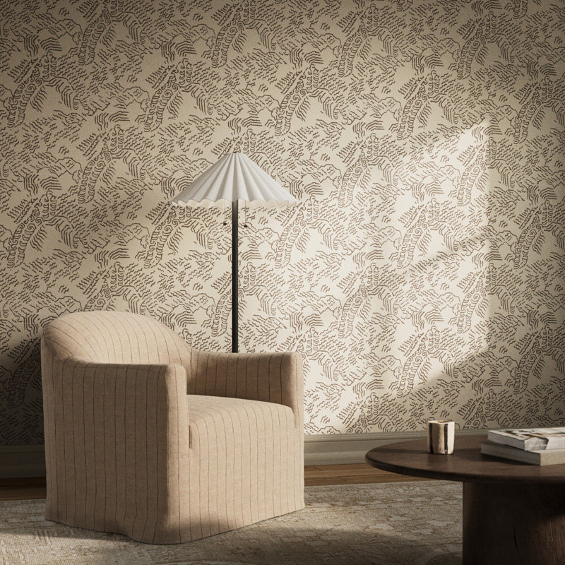 Balkan Abstract Wallpaper, 12"x8", Balkan Taupe II