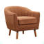 Chaise d'appoint Mid-Century moderne en chenille 1pc-636780131