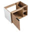 Meuble-lavabo de 30 po avec lavabo en céramique. Fixé au mur. Porte à fermeture en douceur. Apparence moderne en chêne imitation. Contreplaqué 30 po. Aspect chêne. Base