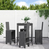 Avionne Brayden Studio Bar Set with Wood Frame and Solid Wood Outer Material