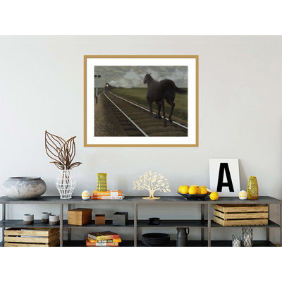 «Horse and Train» par Alex Colville - impression giclée encadrée