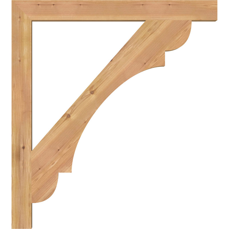 Olympic Block Bracket, 40"H  x 36"D, 3 1/2"W Western Red Cedar (Smooth)