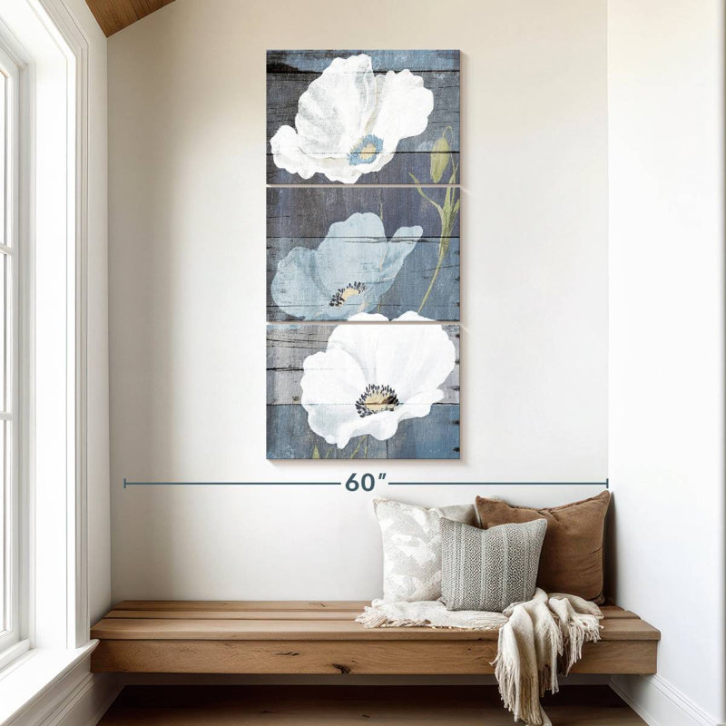 Soft Florals Wood Mate, 52" H x 24" W