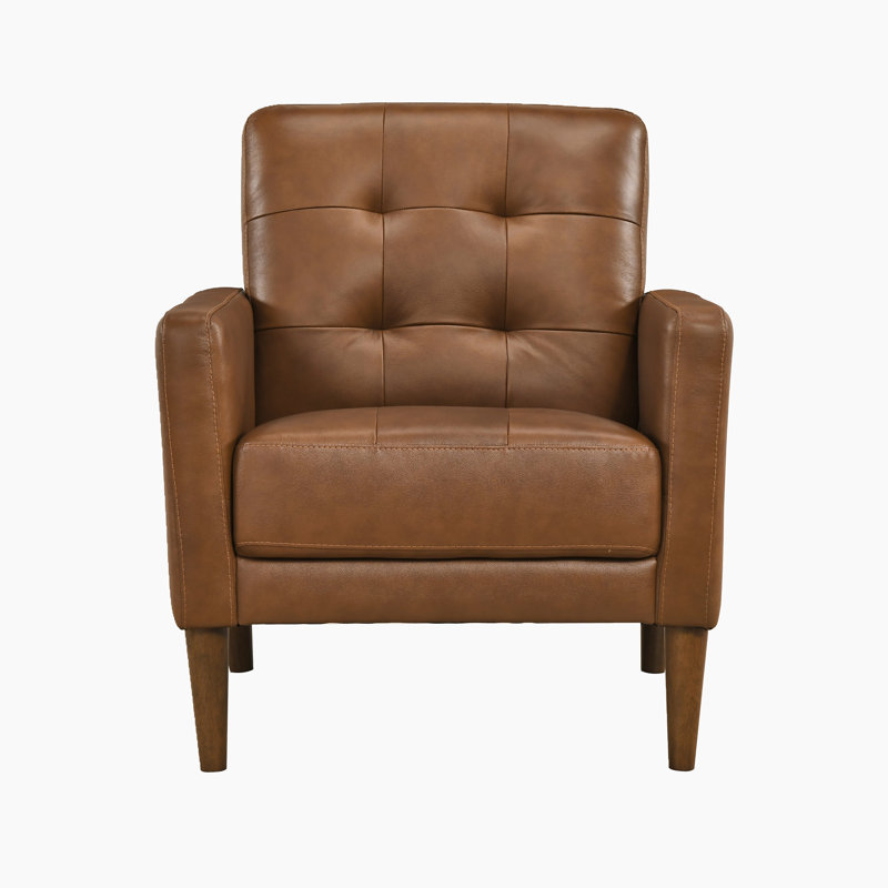 Chaise d'appoint 30,5 po Clayton, Cuir de chameau