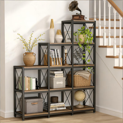 Corner Etagere,Ladder Display Shelf,L-Shaped Bookshelf