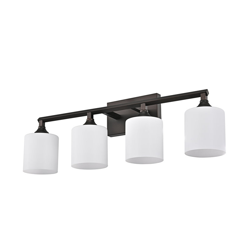 Éclairage pour meuble-lavabo 4 lumières latitude, Bronze huilé