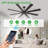 72 Inch Large Ceiling Fan, Modern 8-Blade Walnut and Wood Grain Indoor Outdoor Fans with Remote App Control, Quiet DC Motor Reversible 6 Speed Timer(Excluding bulb)-1765322963-1765322964