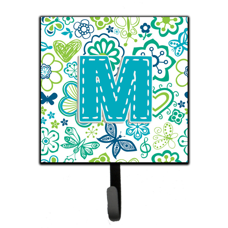 Crochet mural fleurs et papillons, M