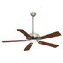 Brushed Nickel with Dark Walnut Blades