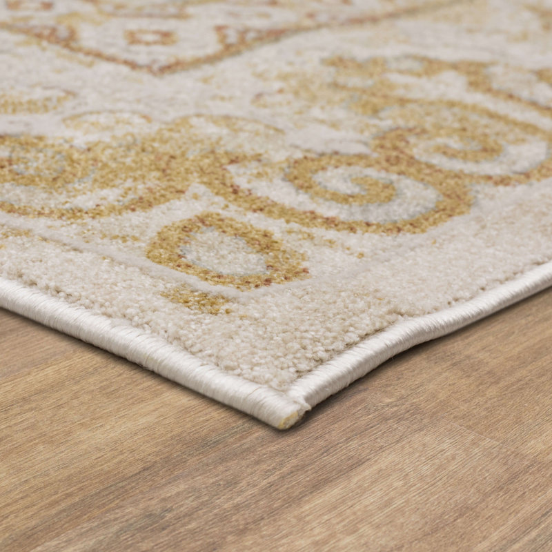 Tapis intérieur crème en polyester Windermere Karastan Raven Glass, Rectangle 7 pi 10 po x 10 pi 3 po