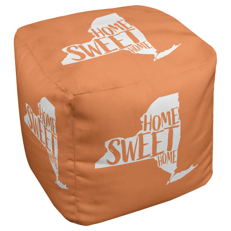 Repose-pieds cube new york home, Orange