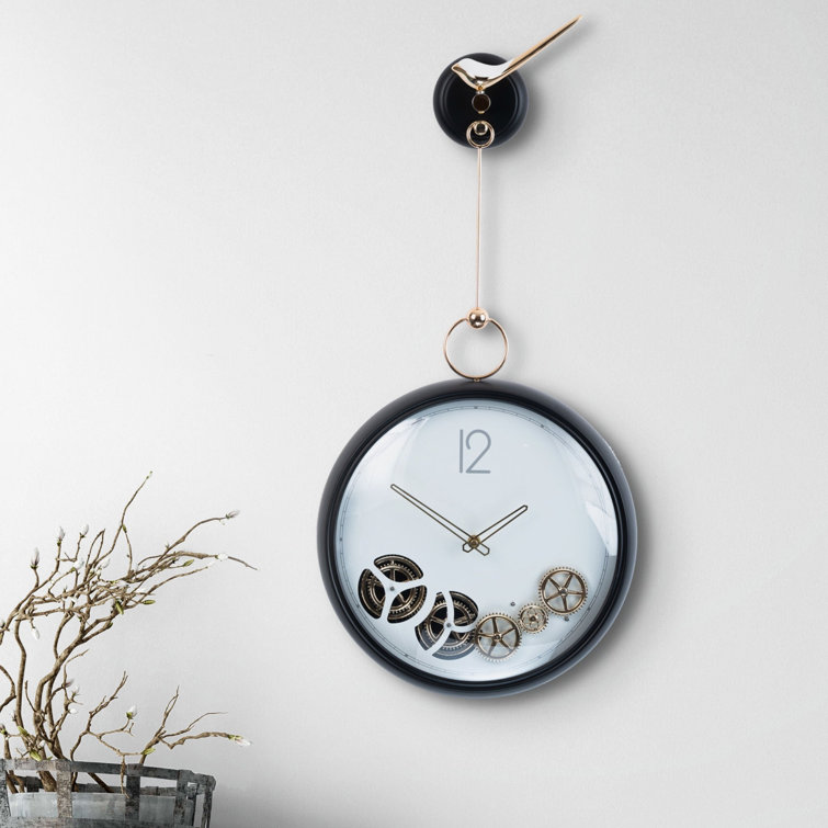 New Resin Wall Hanging Clock Double Sides Quartz Watch Wall Decoration for  Home | eBay