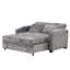 Canapé-lit convertible 61,6 po en chenille moderne avec dossier ajustable, 2 coussins, porte-gobelets, ports USB pour le salon, un appartement-249307102