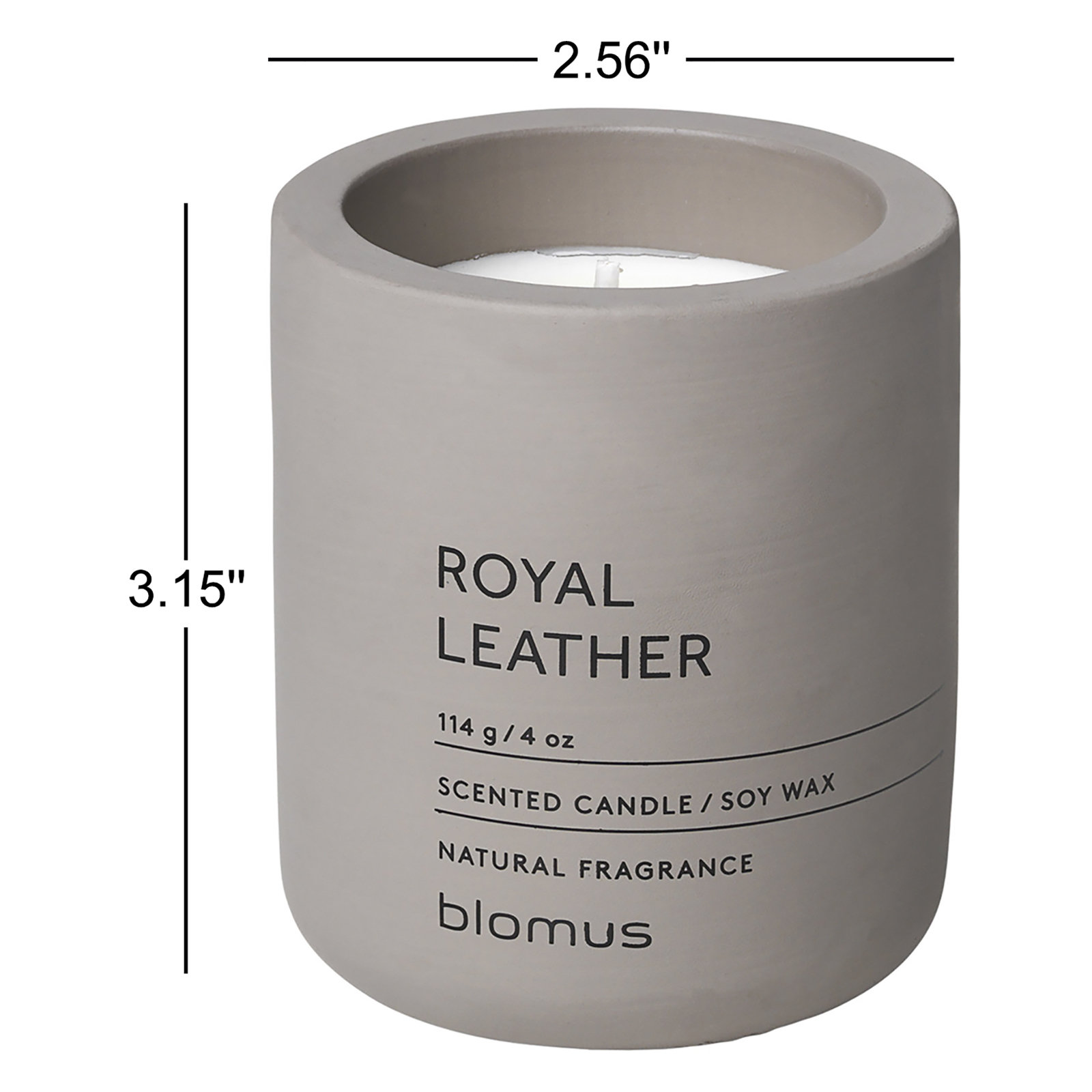 FRAGA Royal Leather Scented Jar Candle, Small