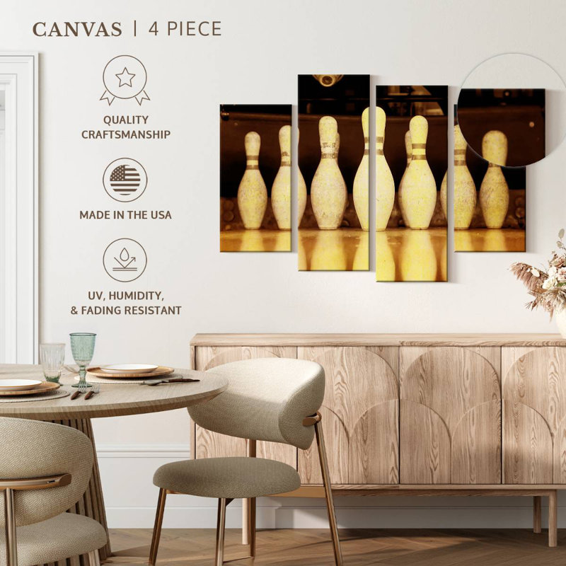 Sireci Vintage Bowling Pins, 27" H x 43" W