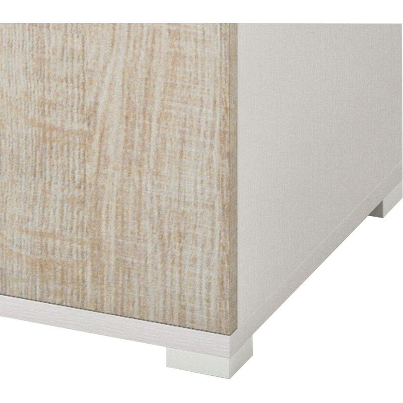 Gurubaksh 2 Door Manufactured Wood Wardrobe, Oak/White