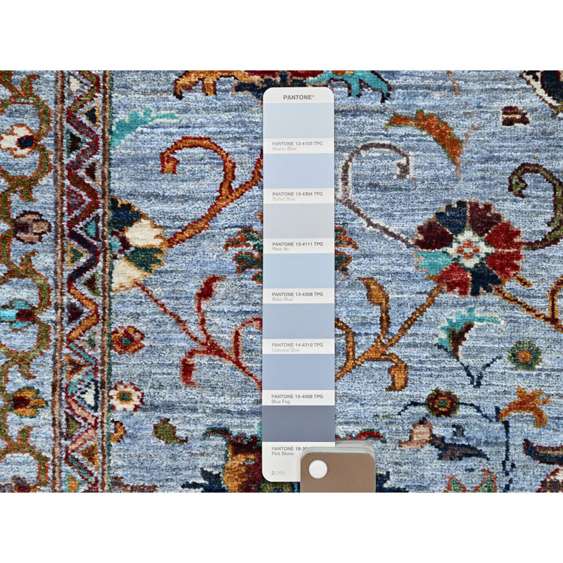 Tapis gris en laine noué à la main 9 pi 2 po x 12 pi 4 po C0C7EED4C9004727A2E5F044E9BBD3A1