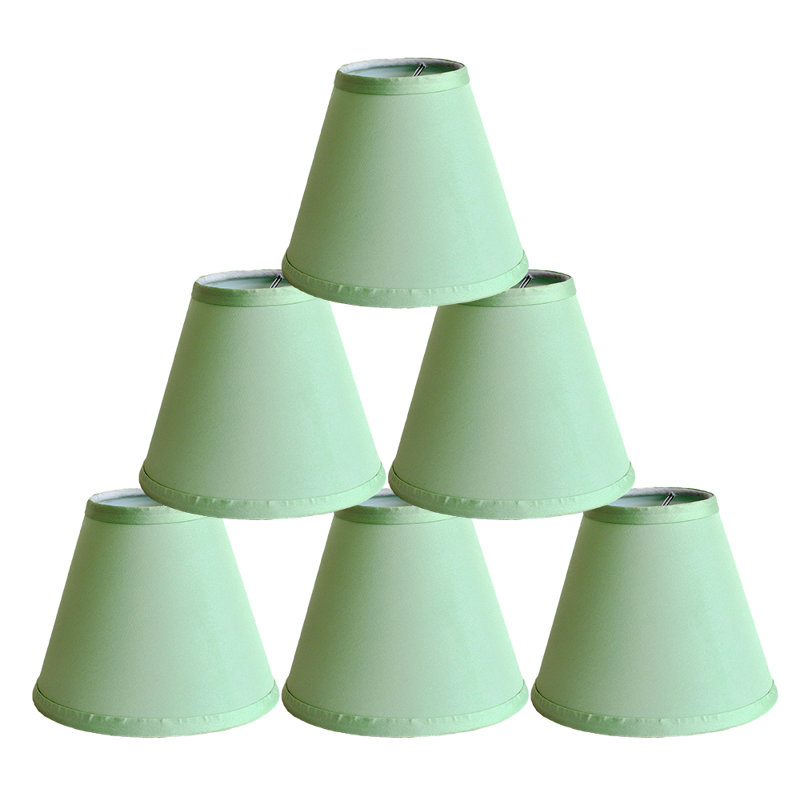 Abat-jour empire en satin H 5 po (à clips), Vert olive