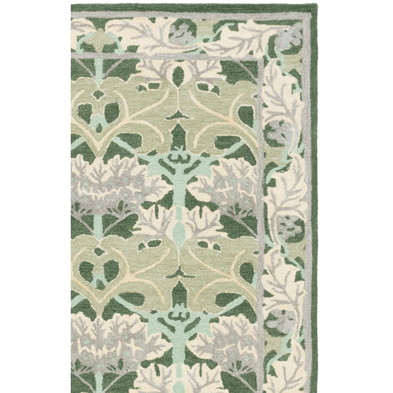 Tapis d'intérieur géométrique en laine, coton et viscose Earthly Treasures, Tapis de couloir 2 pi 3 po x 8 pi