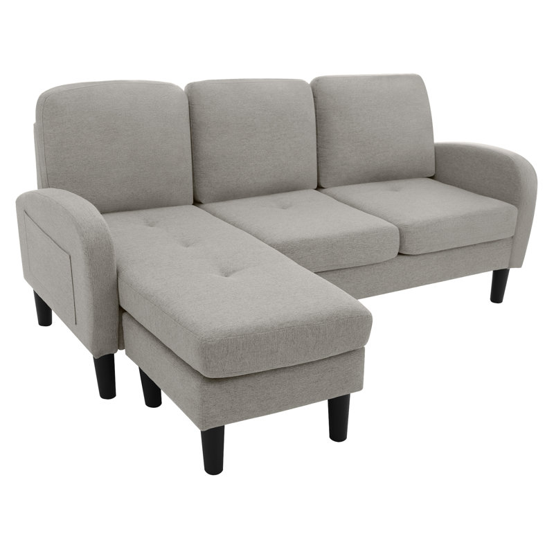 3 Seater Cotton Blend Sofa, Grey