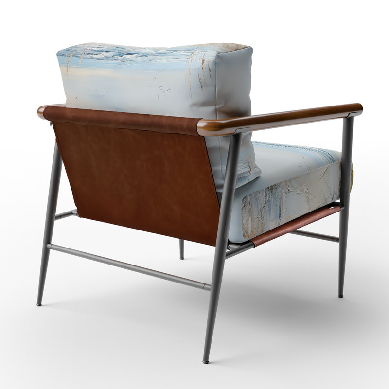 Fauteuil d'appoint Coastal Ocean Charm In Winter, Noir