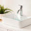 Lavabo de salle de bain vasque en céramique blanc - 19 po x 15 po, moderne, rectangulaire, teinté, comptoir moderne rectangulaire 19 po x 15 po, installation